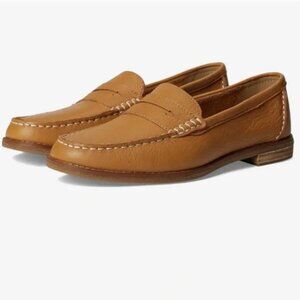 NIB Sperry Seaport Penny Loafers Tan / Brown Size 6.5